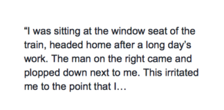 Man on the Train story