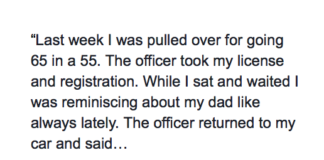 A woman was pulled over for speeding. One week later she got this in the mail.