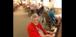 A 103 year old woman sits down at a piano. What happens next will leave you smiling.