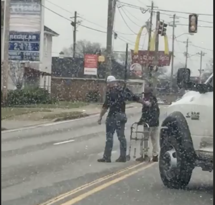 Georgia Man Blocks Traffic For Elderly Man